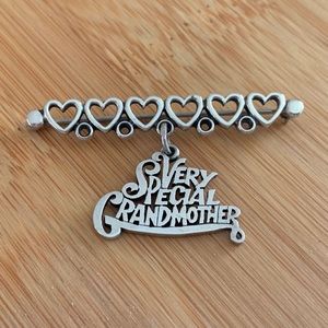 James Avery hearts pin & Very special grandmother